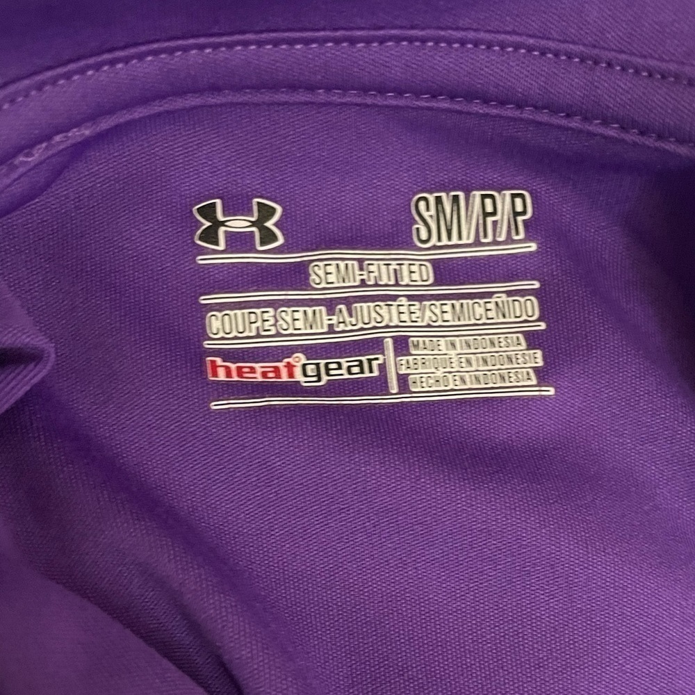 Under Armour Purple Semi-Fitted Heat Gear 3/4 Zip Pullover Size Small - Picture 5 of 5